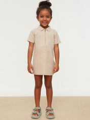 Акция на Дитяче літнє плаття для дівчинки Trendyol ТКДСС22ЕЛ1024 134-140 см Бежеве от Rozetka