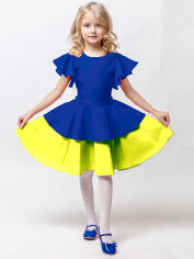 Акция на Дитяча літня святкова сукня для дівчинки Ласточка 22_2403 110 см Блакитна от Rozetka