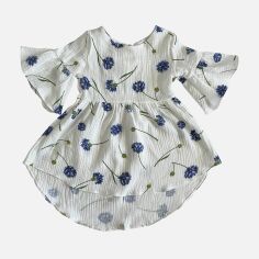 Акция на Дитяче літнє плаття для дівчинки Minikin Bon Voyage 223814 110 см Білий/Синій от Rozetka