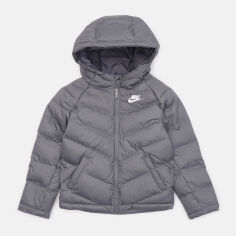 Акція на Куртка демісезонна дитяча Nike U Nsw Synthetic Fill Jacket CU9157-084 128-134 см (S) Сіра від Rozetka