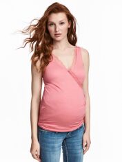 Акция на Майка жіноча для вагітних H&M 5548355RP21 L Рожева от Rozetka
