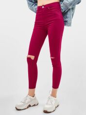 Акція на Джинси Skinny жіночі Bershka XAZ220512PVOE 36 Бордові від Rozetka
