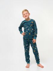 Акція на Піжама (футболка з довгим рукавом + штани) для хлопчика Smil Кутники 104503 92 см Малюнок від Rozetka
