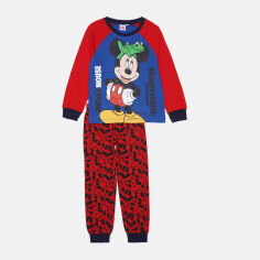 Акція на Піжама (футболка з довгими рукавами + штани) Disney Mickey HU2137 110-116 см Блакитна від Rozetka