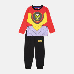 Акция на Піжама (футболка з довгим рукавом + штани) для хлопчика Disney Power Players 2200008508 122-128 см Червона от Rozetka