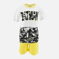 Акція на Піжама (футболка + шорти) для хлопчика Disney Batman EV2045 104-110 см Жовта від Rozetka