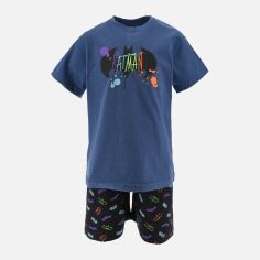 Акція на Піжама (футболка + шорти) Disney Batman EV2051 104 см Синя від Rozetka