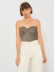 Акція на Корсет-топ жіночий H&M 0438641_01 XL Золотистий (LD2000000936741_KAY2000000936741) від Rozetka