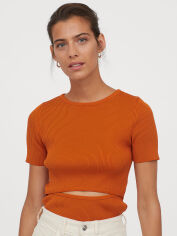 Акція на Топ жіночий H&M 060814956 XS Помаранчевий від Rozetka