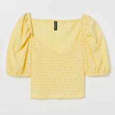 Акція на Топ жіночий H&M 0885624002 L (175/104А) Жовтий від Rozetka