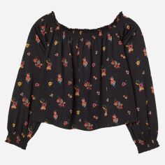 Акція на Топ жіночий H&M 0622238_черн.квіти XXS Чорний від Rozetka