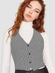 Акція на Топ жіночий Stradivarius XAZ232134WCIZ M Чорний з білим від Rozetka