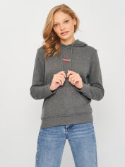 Акція на Худі жіноче Calvin Klein Jeans 10799.2 S Темно-сіре від Rozetka