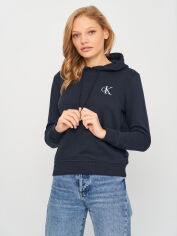 Акція на Худі жіноче Calvin Klein Jeans 10800.3 S Темно-синє від Rozetka