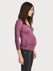 Акция на Лонгслів для вагітних довгий жіночий H&M 5094366log XS Темно розовий от Rozetka