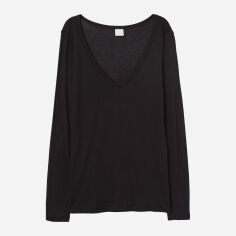 Акція на Лонгслів довгий жіночий H&M 0767813-01 S Чорний від Rozetka