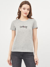 Акція на Футболка жіноча Tommy Hilfiger 10193.2 XS Сіра від Rozetka