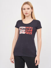Акція на Футболка жіноча Tommy Jeans 10304.1 S Темно-синя від Rozetka