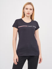 Акція на Футболка жіноча Tommy Hilfiger 10305.1 M Темно-синя від Rozetka