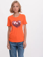 Акція на Футболка жіноча Love Moschino 7352.5 2XS Помаранчева від Rozetka