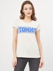 Акція на Футболка жіноча Tommy Hilfiger 9740.5 S Сіра від Rozetka