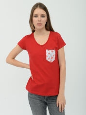 Акція на Футболка жіноча Tommy Jeans 10038.3 S Бордо від Rozetka