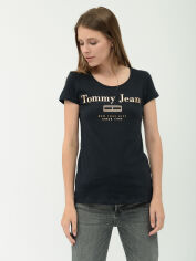 Акція на Футболка жіноча Tommy Hilfiger 10046.1 S Темно-синя від Rozetka