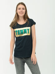 Акція на Футболка жіноча Tommy Hilfiger 10047.1 XL Темно-синя від Rozetka