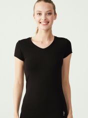 Акція на Футболка жіноча U.S. Polo Assn 66004 Xl Чорна від Rozetka