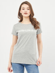 Акція на Футболка жіноча Calvin Klein Jeans 10482.3 XS Сіра від Rozetka