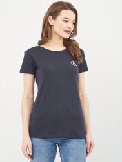 Акція на Футболка жіноча Calvin Klein Jeans 10484.5 S Темно-синя від Rozetka