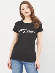 Акція на Футболка жіноча Tommy Hilfiger 10496.1 XS Чорна від Rozetka