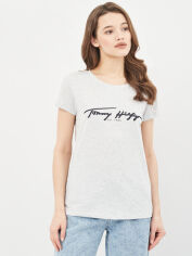 Акція на Футболка жіноча Tommy Hilfiger 10496.3 XS Сіра від Rozetka