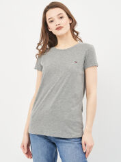 Акція на Футболка жіноча Tommy Hilfiger 10498.3 L Сіра від Rozetka