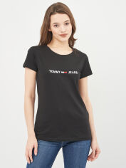 Акція на Футболка жіноча Tommy Jeans 10499.1 L Чорна від Rozetka
