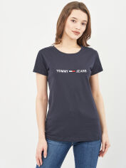 Акція на Футболка жіноча Tommy Jeans 10499.4 S Темно-синя від Rozetka