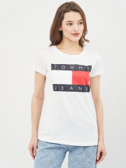 Акція на Футболка жіноча Tommy Jeans 10501.2 L Біла від Rozetka