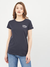 Акція на Футболка жіноча Tommy Jeans 10502.3 XS Темно-синя від Rozetka