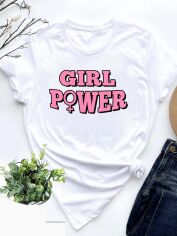 Акція на Футболка жіноча Love&Live Girl power LLP00394 XS Біла від Rozetka