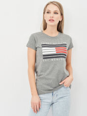 Акція на Футболка жіноча Tommy Hilfiger 10607.3 XS Сіра від Rozetka