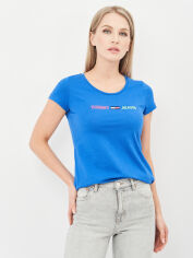 Акція на Футболка жіноча Tommy Jeans 10616.2 L Електрик від Rozetka