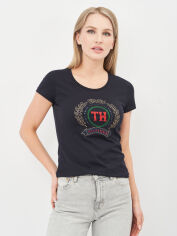 Акція на Футболка жіноча Tommy Hilfiger 10617.1 S Темно-синя від Rozetka