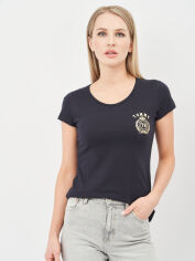 Акція на Футболка жіноча Tommy Hilfiger 10620.1 L Темно-синя від Rozetka