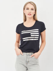 Акція на Футболка жіноча Tommy Hilfiger 10621.1 S Темно-синя від Rozetka