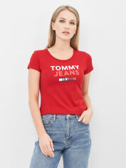 Акція на Футболка жіноча Tommy Jeans 10628.4 S (42) Червона від Rozetka