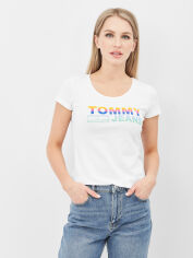 Акція на Футболка жіноча Tommy Jeans 10629.2 XL Біла від Rozetka