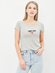 Акція на Футболка жіноча Tommy Jeans 10631.3 L (46) Сіра від Rozetka