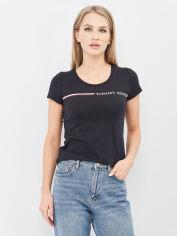 Акція на Футболка жіноча Tommy Hilfiger 10635.1 S Темно-синя від Rozetka