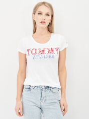 Акція на Футболка жіноча Tommy Hilfiger 10306.3 L Біла від Rozetka