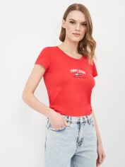 Акція на Футболка жіноча Tommy Jeans 10722.4 XL Червона від Rozetka
